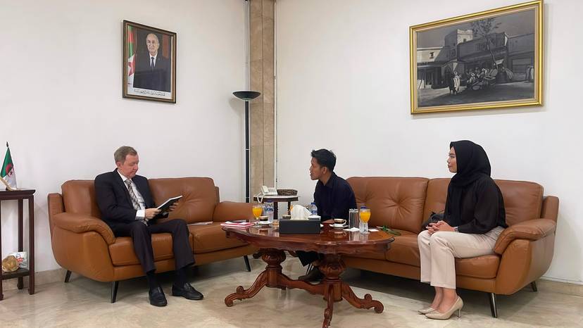 Algerian Ambassador to Indonesia Receives Members of the Center of Economic and Law Studies (CELIOS)